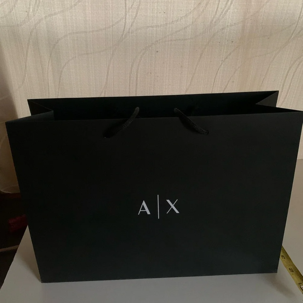 A/X Armani Exchange Men's Black Shopping Bag - Picture 4 of 12
